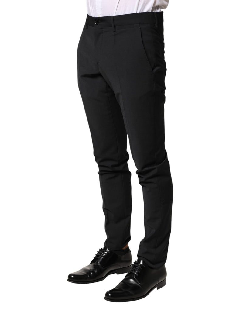 Pantalon tailleur noir en laine pour homme Dolce &amp; Gabbana