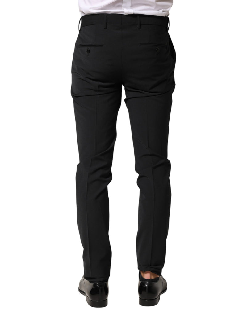 Pantalon tailleur noir en laine pour homme Dolce &amp; Gabbana