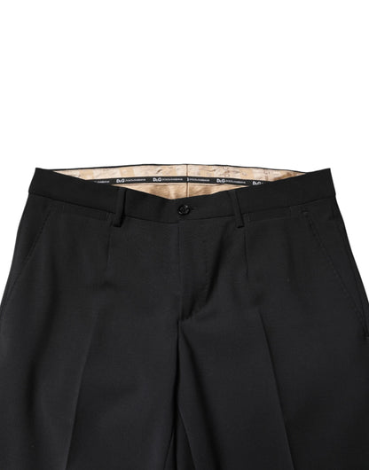 Pantalon tailleur noir en laine pour homme Dolce &amp; Gabbana