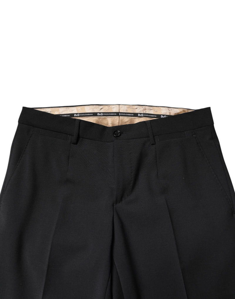 Pantalon tailleur noir en laine pour homme Dolce &amp; Gabbana