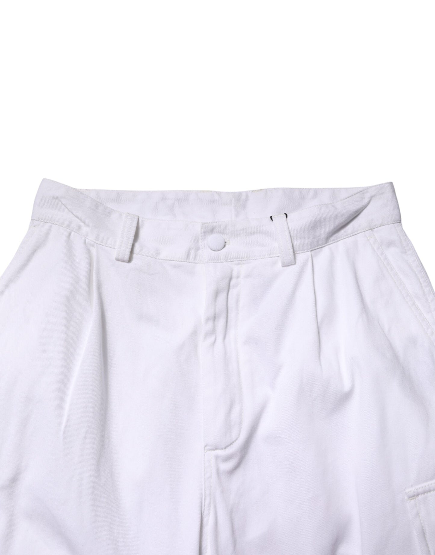 Pantalon cargo en denim blanc Dolce &amp; Gabbana pour homme