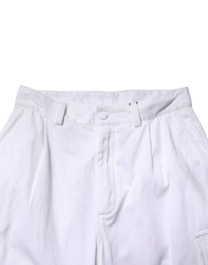 Pantalon cargo en denim blanc Dolce &amp; Gabbana pour homme