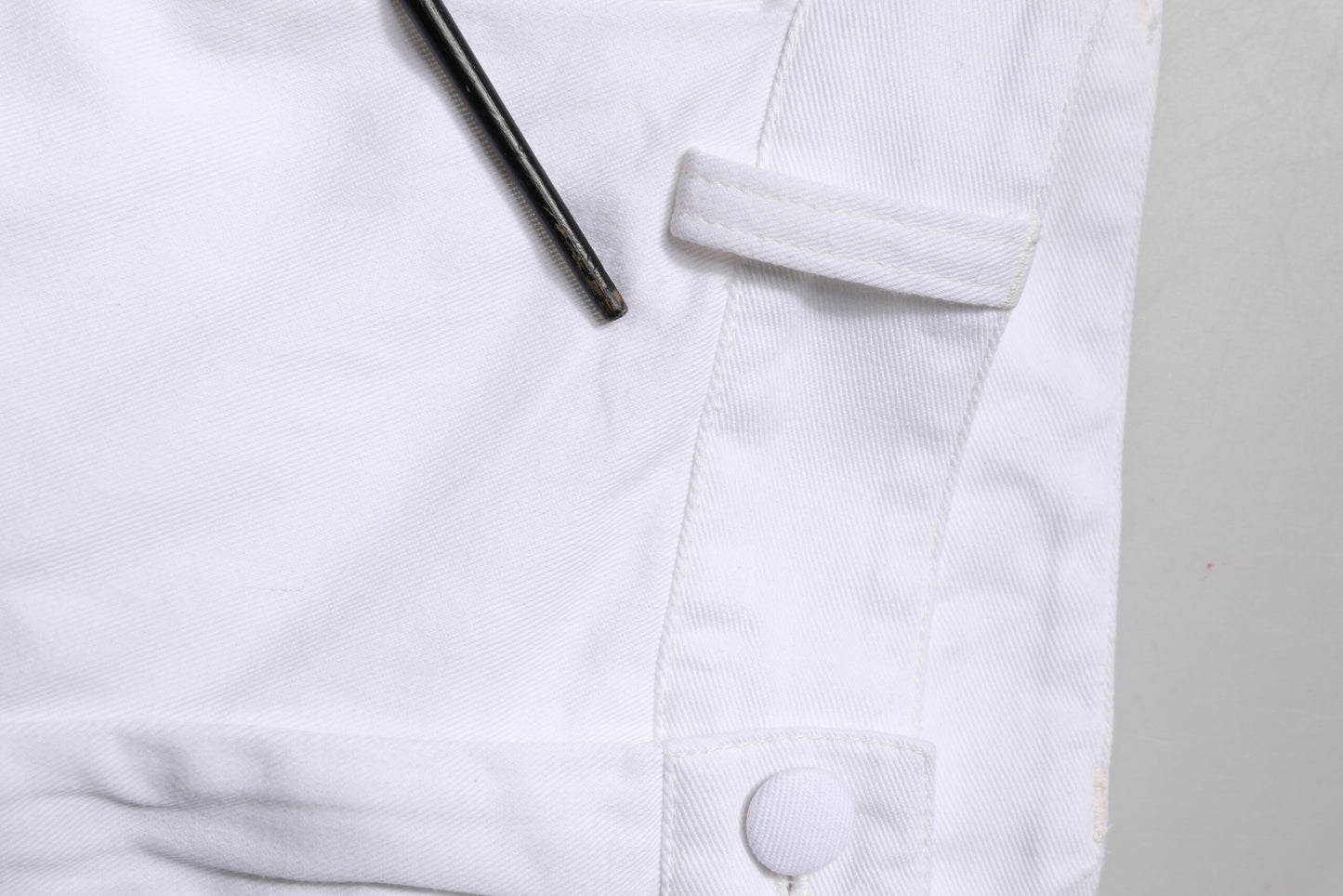 Pantalon cargo en denim blanc Dolce &amp; Gabbana pour homme