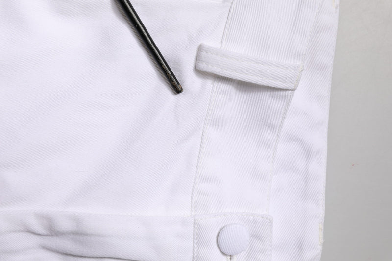Pantalon cargo en denim blanc Dolce &amp; Gabbana pour homme