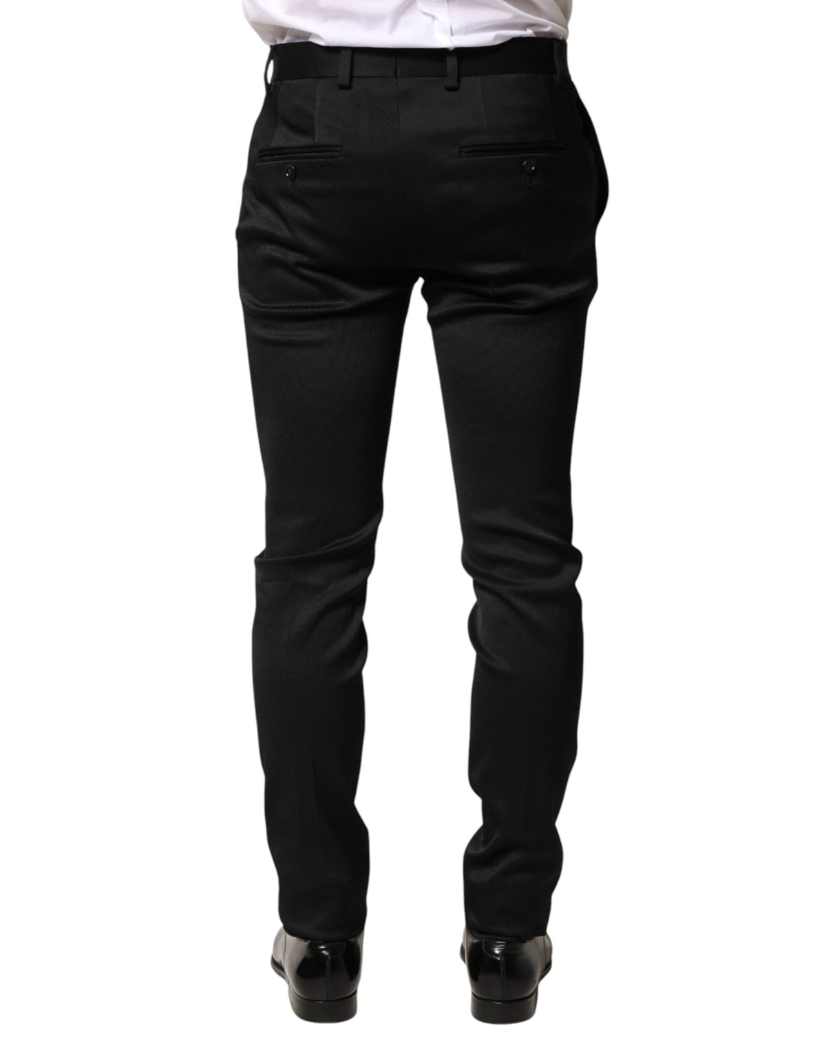 Pantalon habillé Dolce &amp; Gabbana en viscose noire pour homme