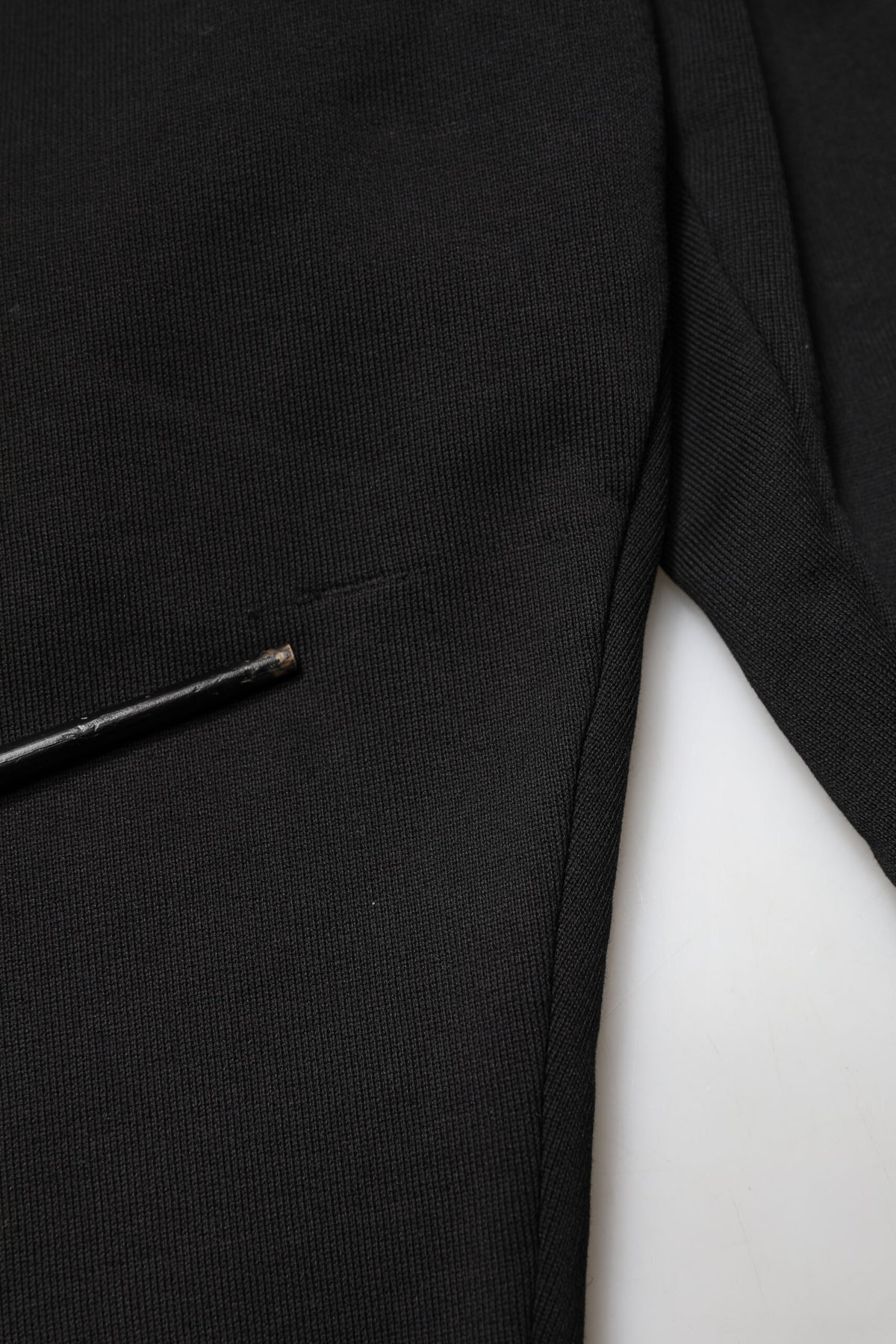 Pantalon de jogging Dolce &amp; Gabbana en coton noir, taille mi-haute