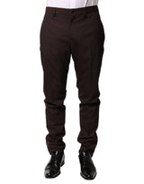 Pantalon habillé pour homme Dolce &amp; Gabbana en polyester marron
