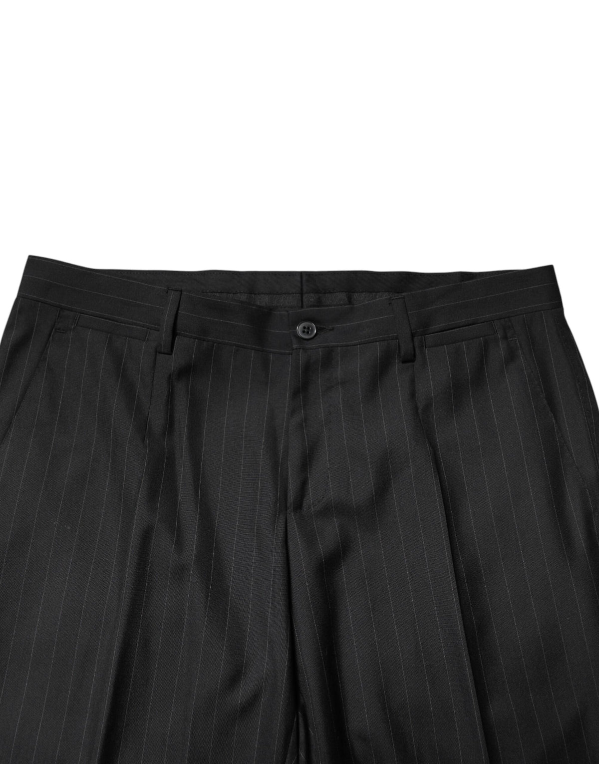 Pantalon habillé homme Dolce &amp; Gabbana à rayures noires en laine