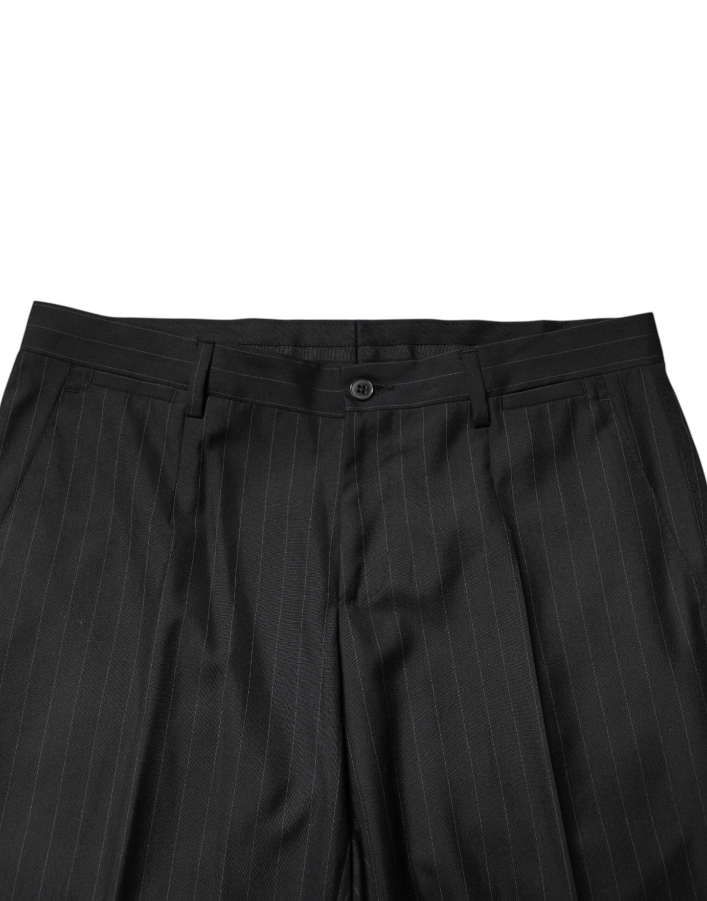 Pantalon habillé homme Dolce &amp; Gabbana à rayures noires en laine