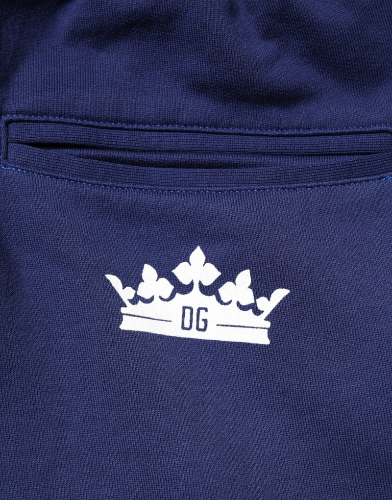 Pantalon de jogging Dolce &amp; Gabbana bleu en coton taille mi-haute