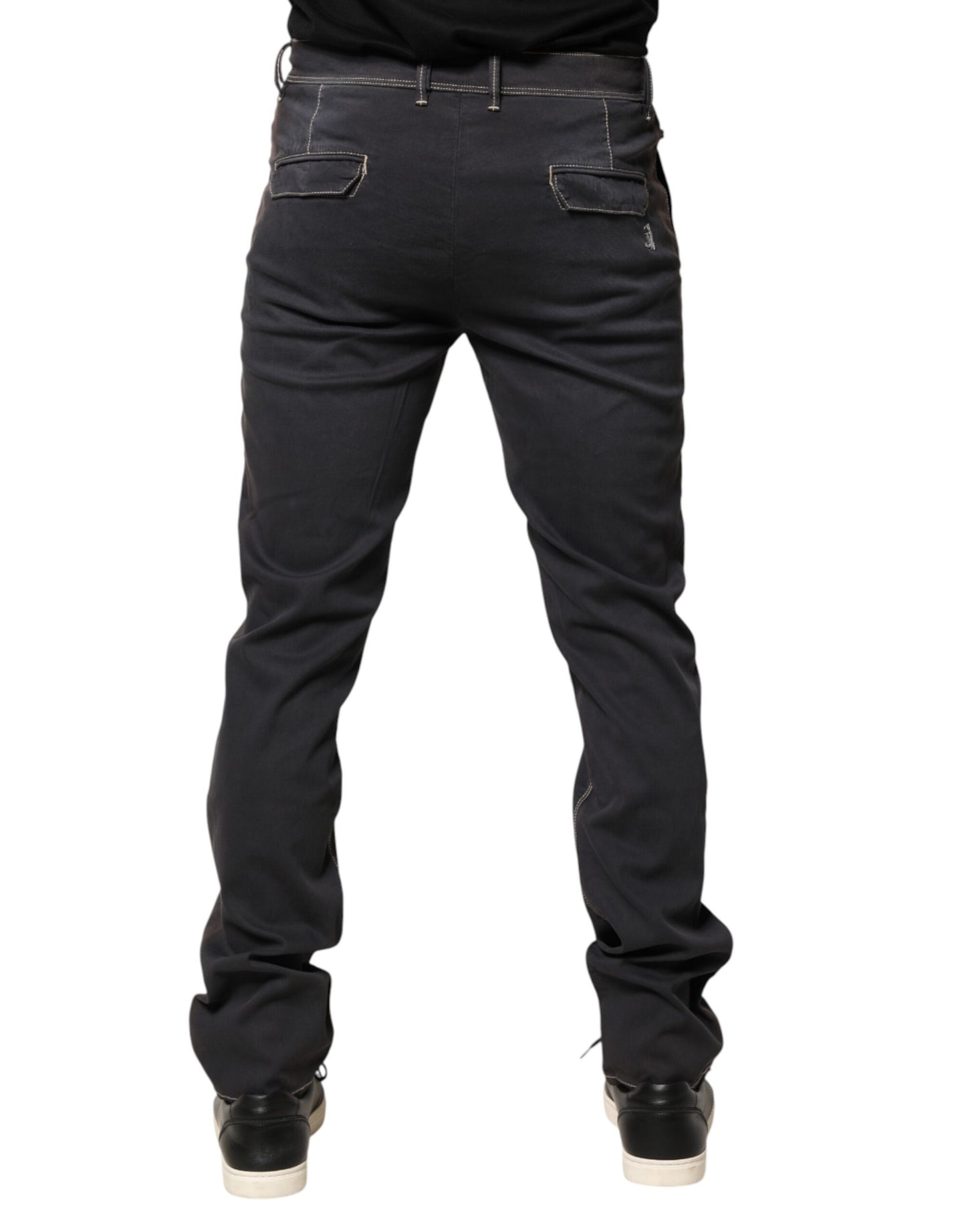Jean skinny gris foncé Jeckerson pour homme, taille mi-haute
