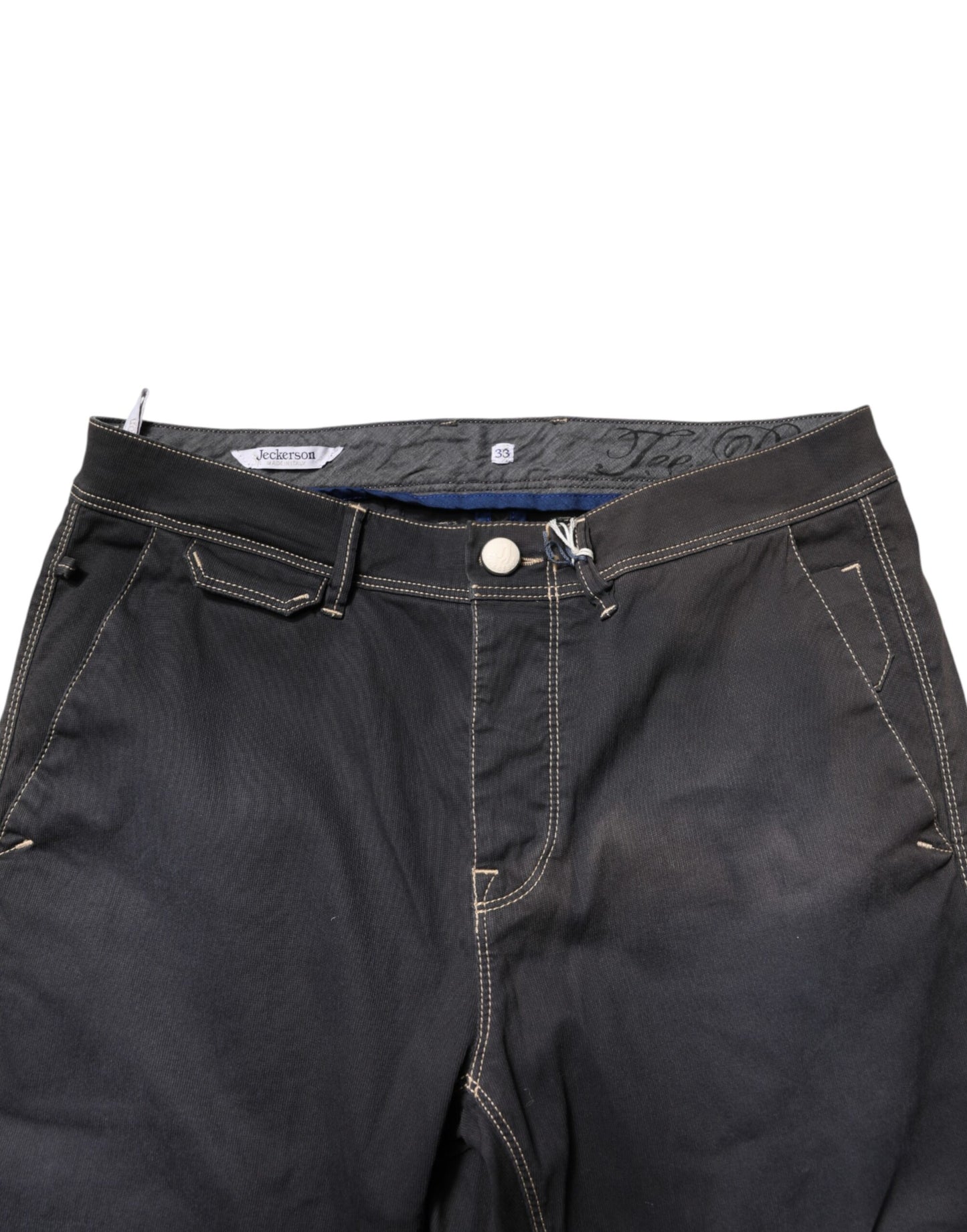 Jean skinny gris foncé Jeckerson pour homme, taille mi-haute