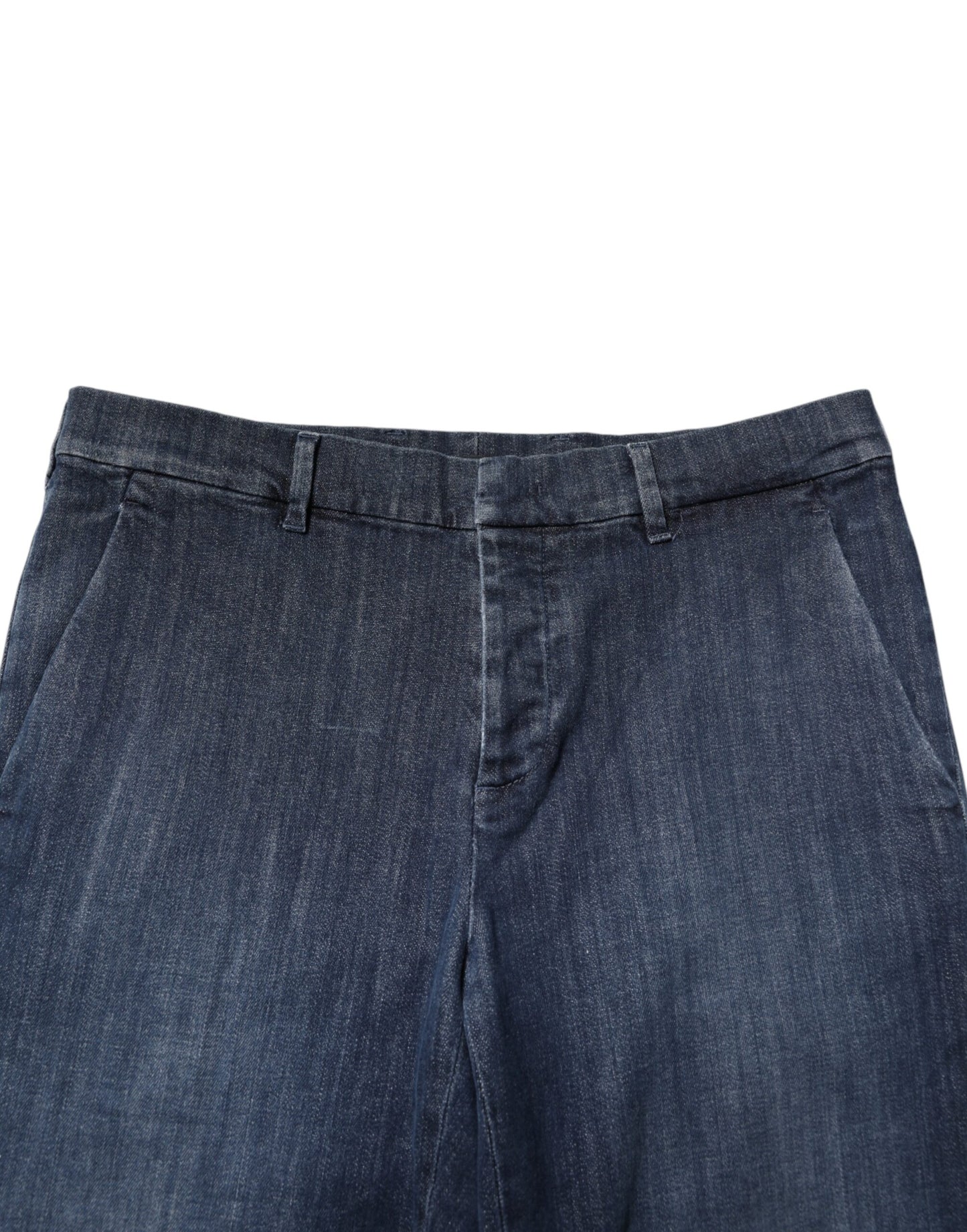 Pantalon en jean Prada bleu foncé, taille mi-haute, coupe skinny, pour homme
