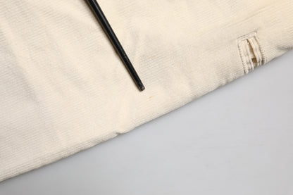 Pantalon chino droit en velours côtelé blanc cassé en coton Fortela pour homme