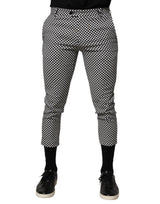 Pantalon Cropped Noir et Blanc à Carreaux pour Homme - Daniele Alessandrini