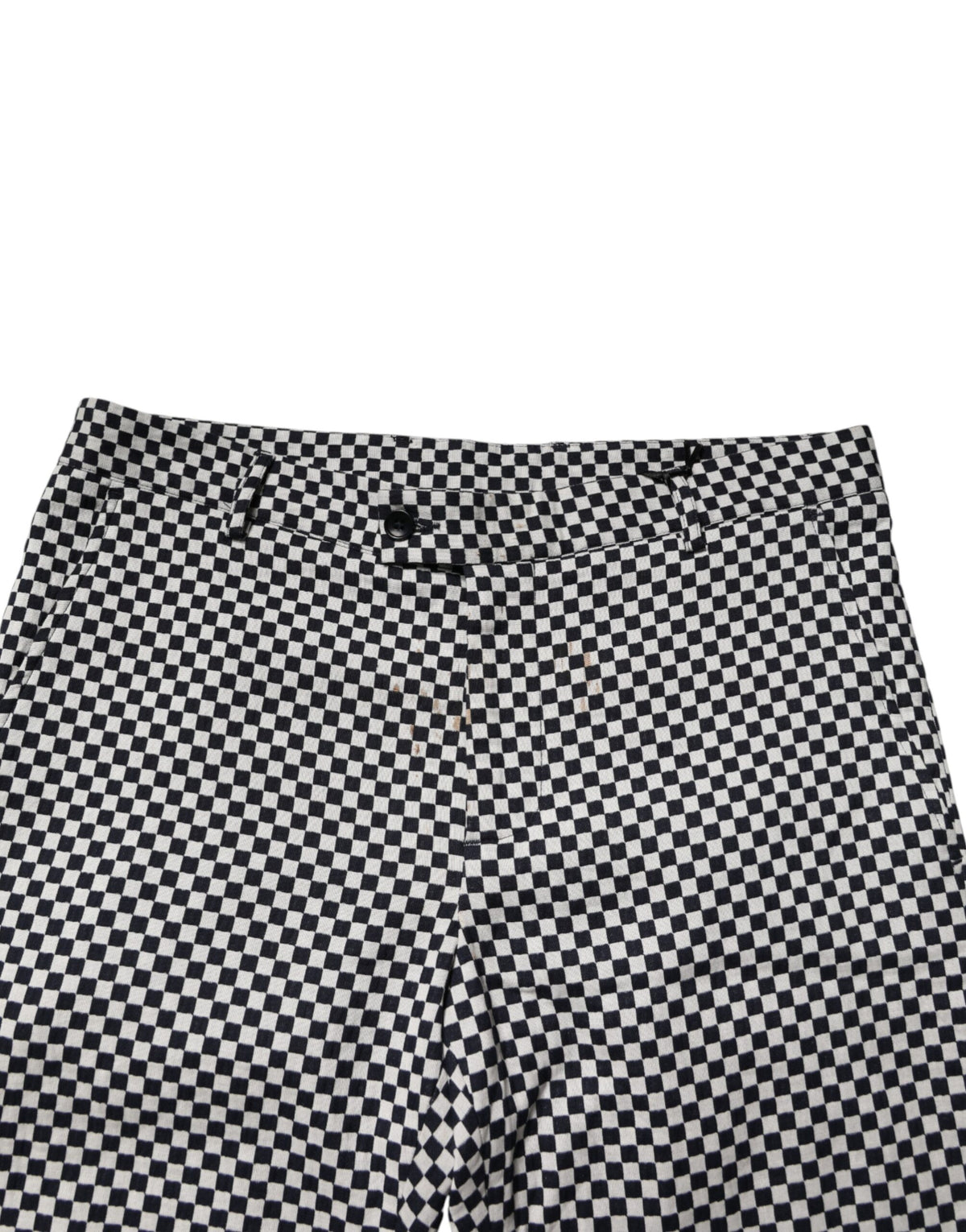 Pantalon Cropped Noir et Blanc à Carreaux pour Homme - Daniele Alessandrini