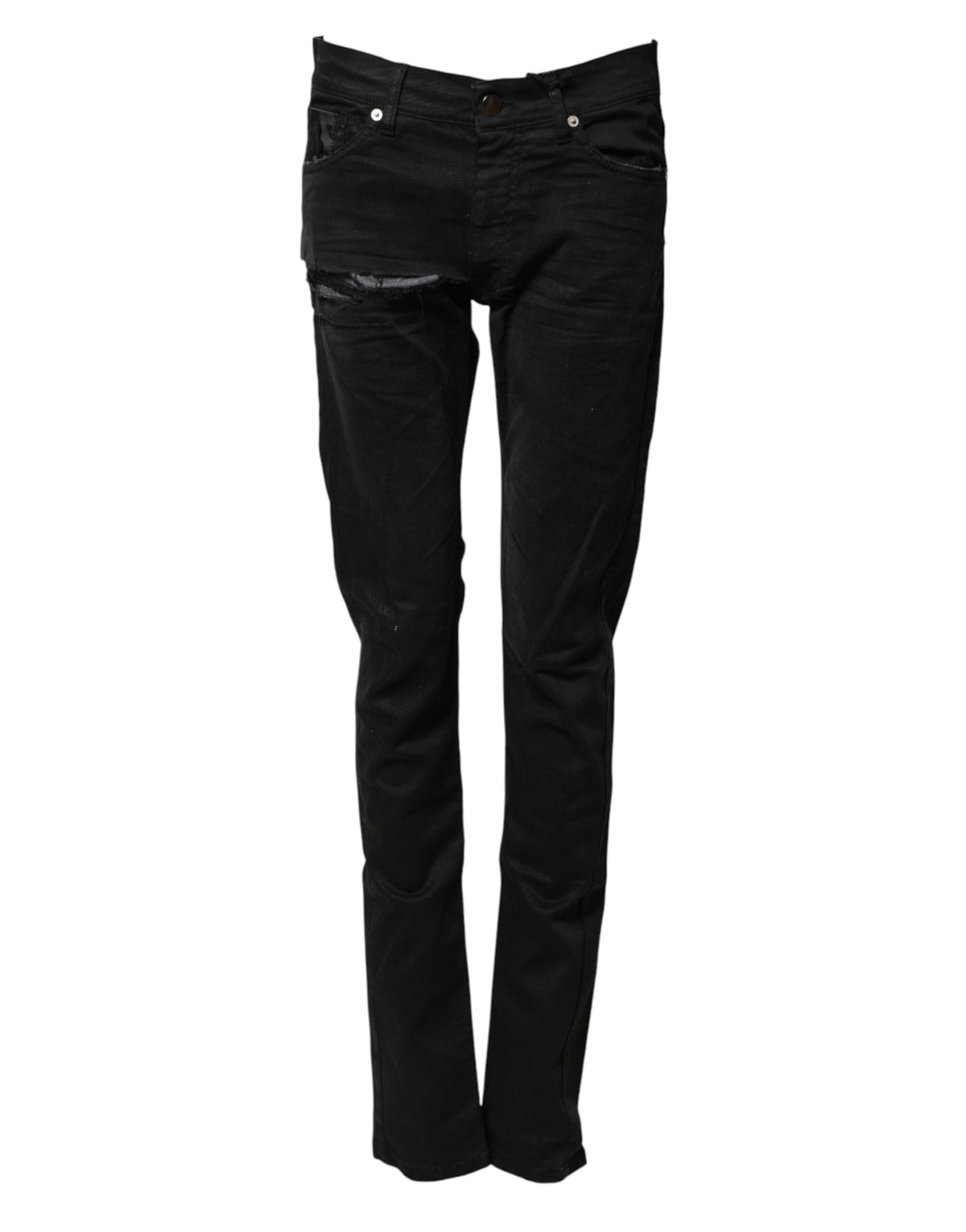 Pantalon skinny en denim noir déchiré pour homme Karl Lagerfeld