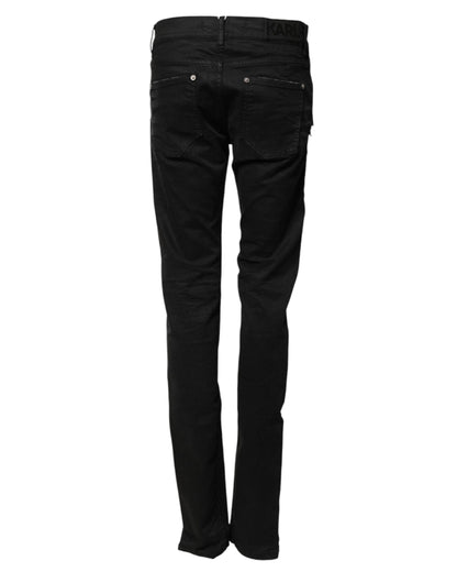 Pantalon skinny en denim noir déchiré pour homme Karl Lagerfeld