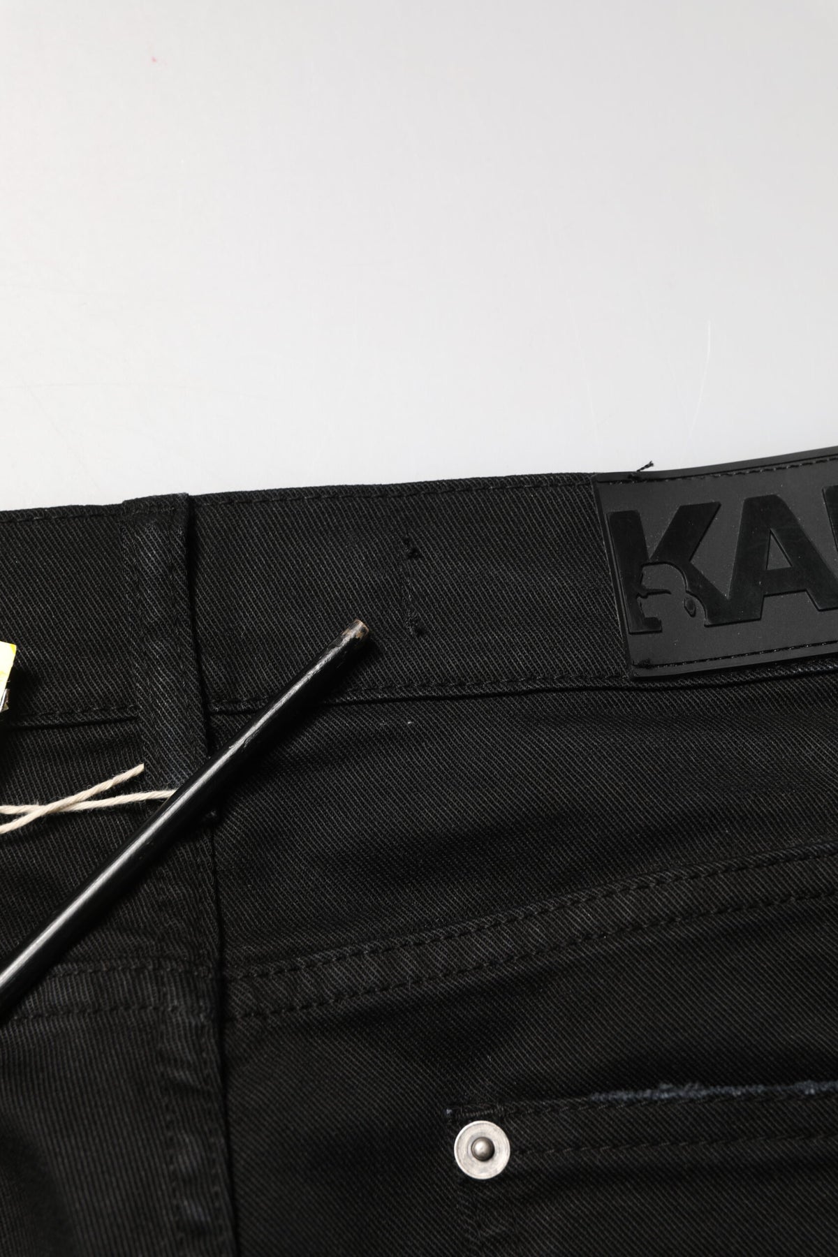 Pantalon skinny en denim noir déchiré pour homme Karl Lagerfeld