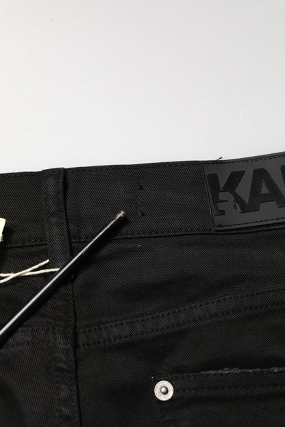Pantalon skinny en denim noir déchiré pour homme Karl Lagerfeld