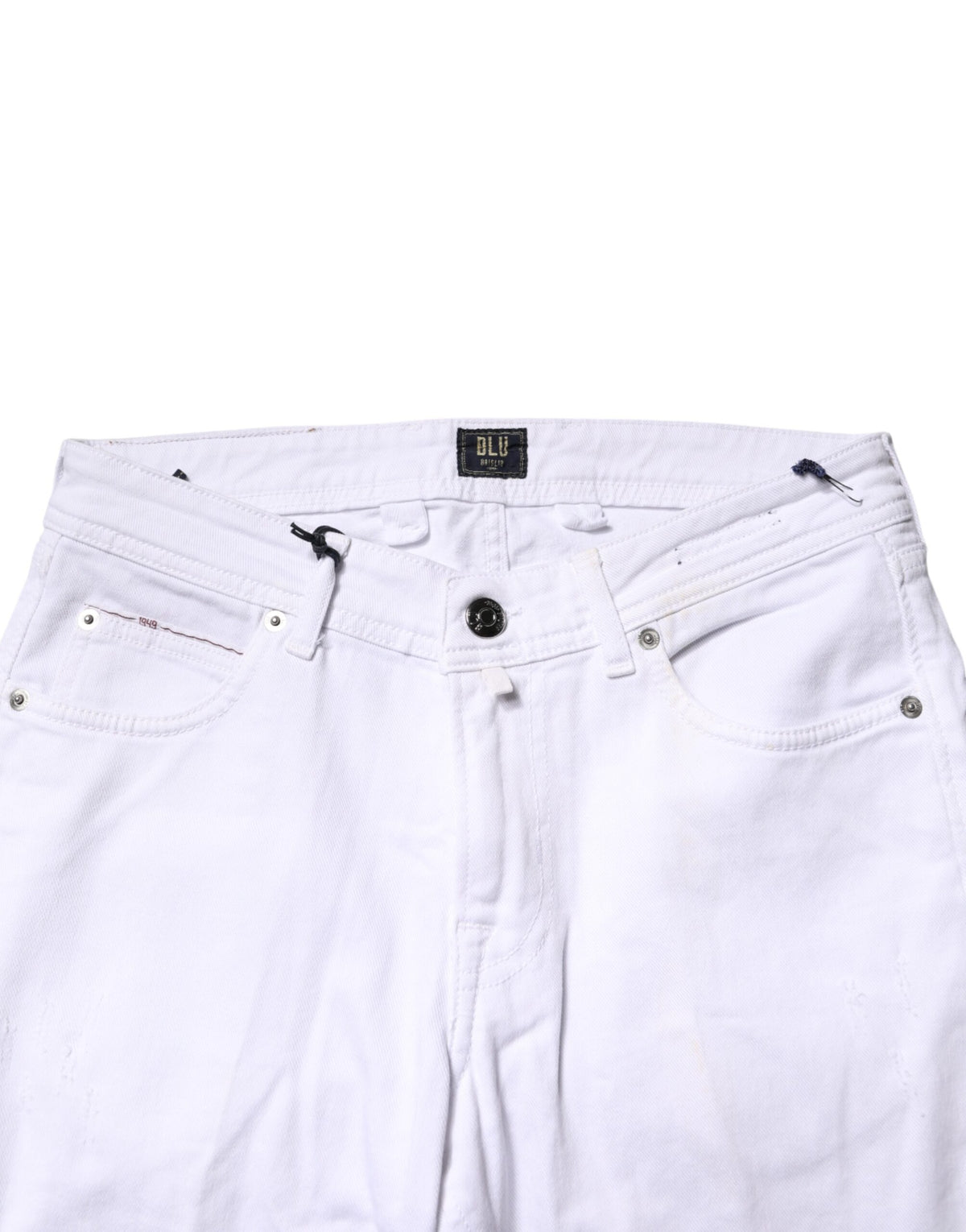 Briglia 1949 Jeans Droits en Coton Blanc pour Homme