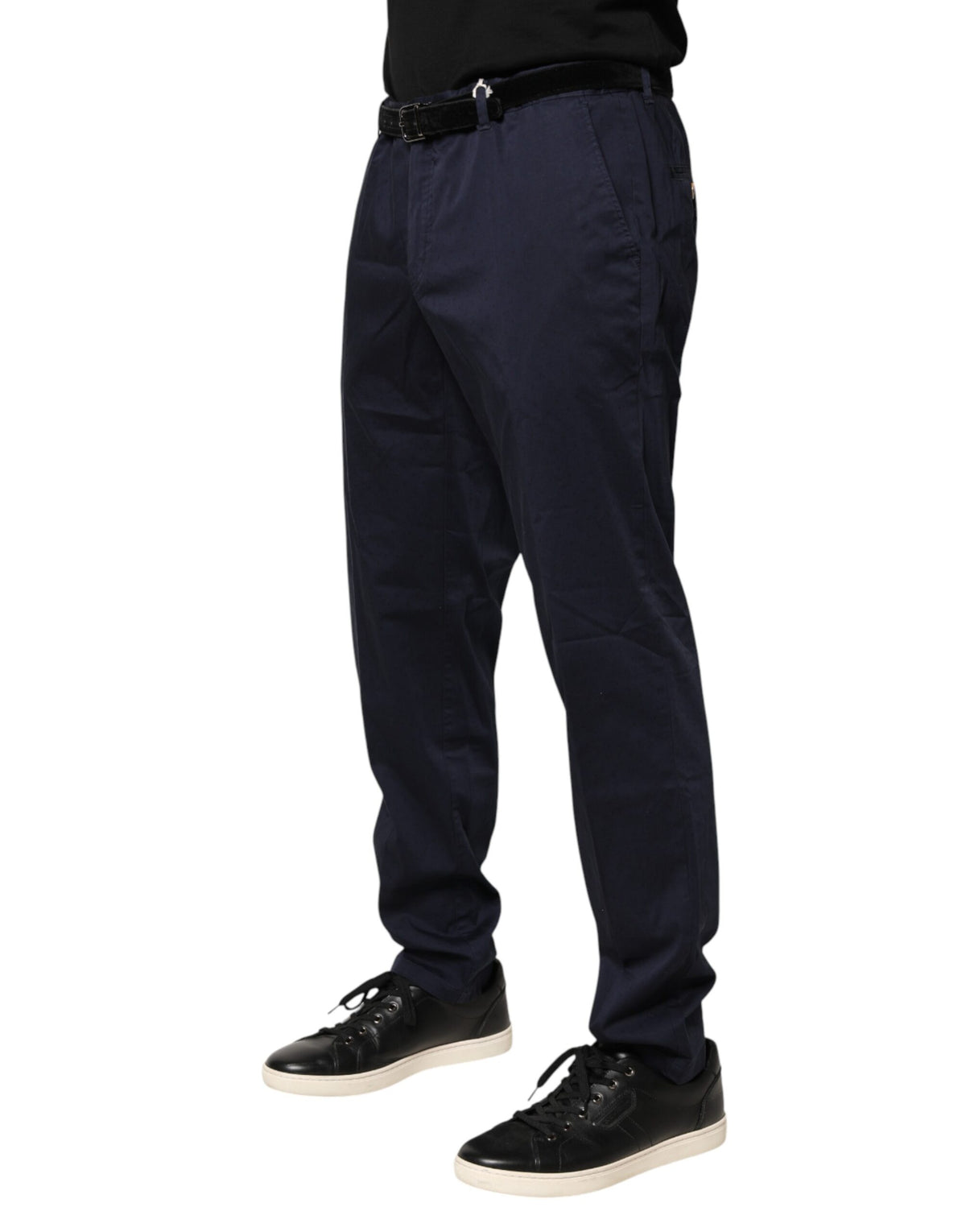 Domenico Tagliente Pantalon Chino Skinny Bleu Marine pour Hommes