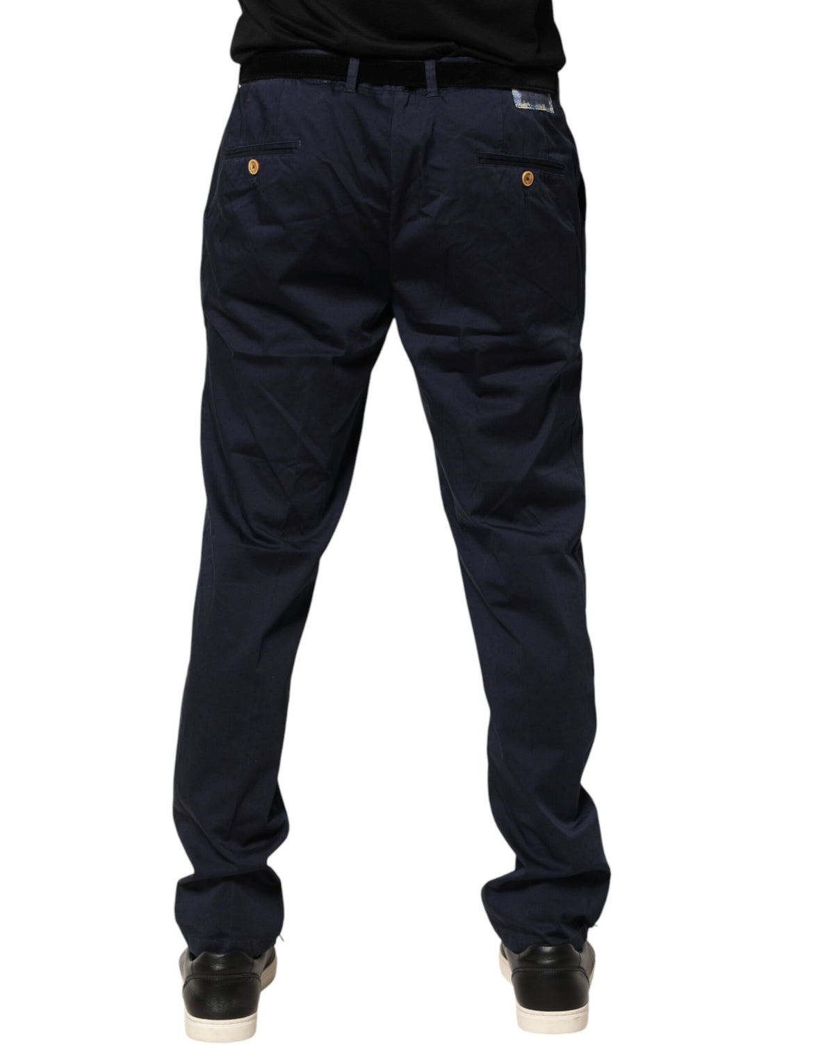 Domenico Tagliente Pantalon Chino Skinny Bleu Marine pour Hommes