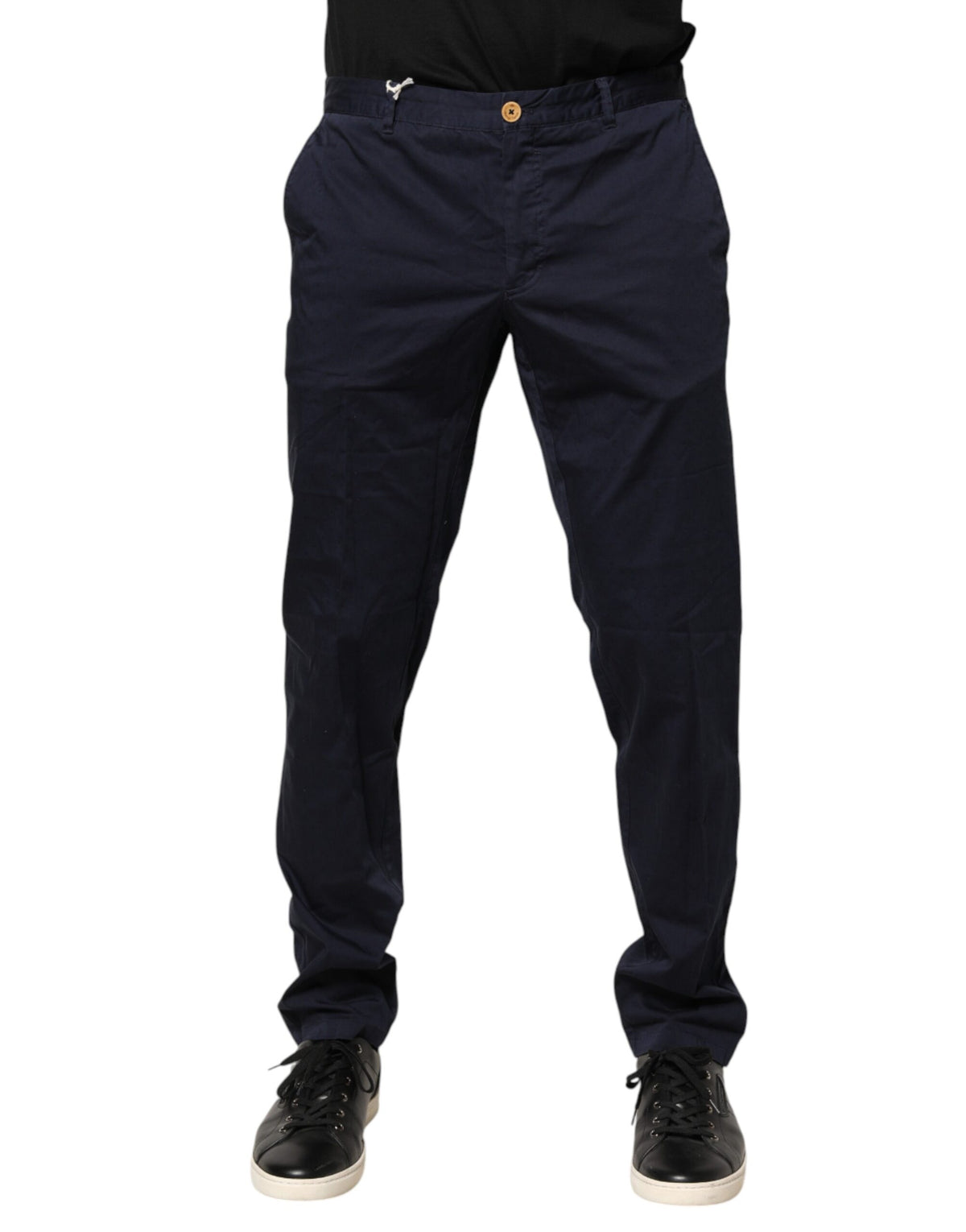 Domenico Tagliente Pantalon Chino Skinny Bleu Marine pour Homme