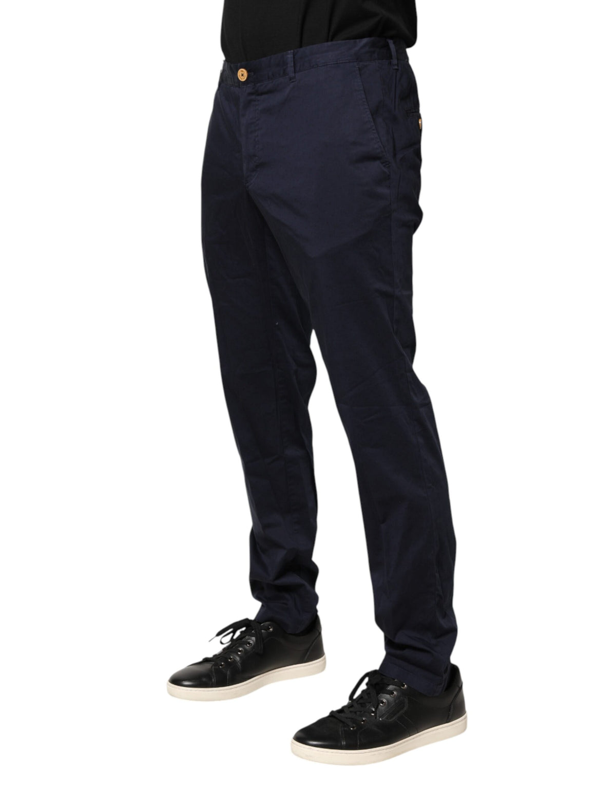 Domenico Tagliente Pantalon Chino Skinny Bleu Marine pour Homme