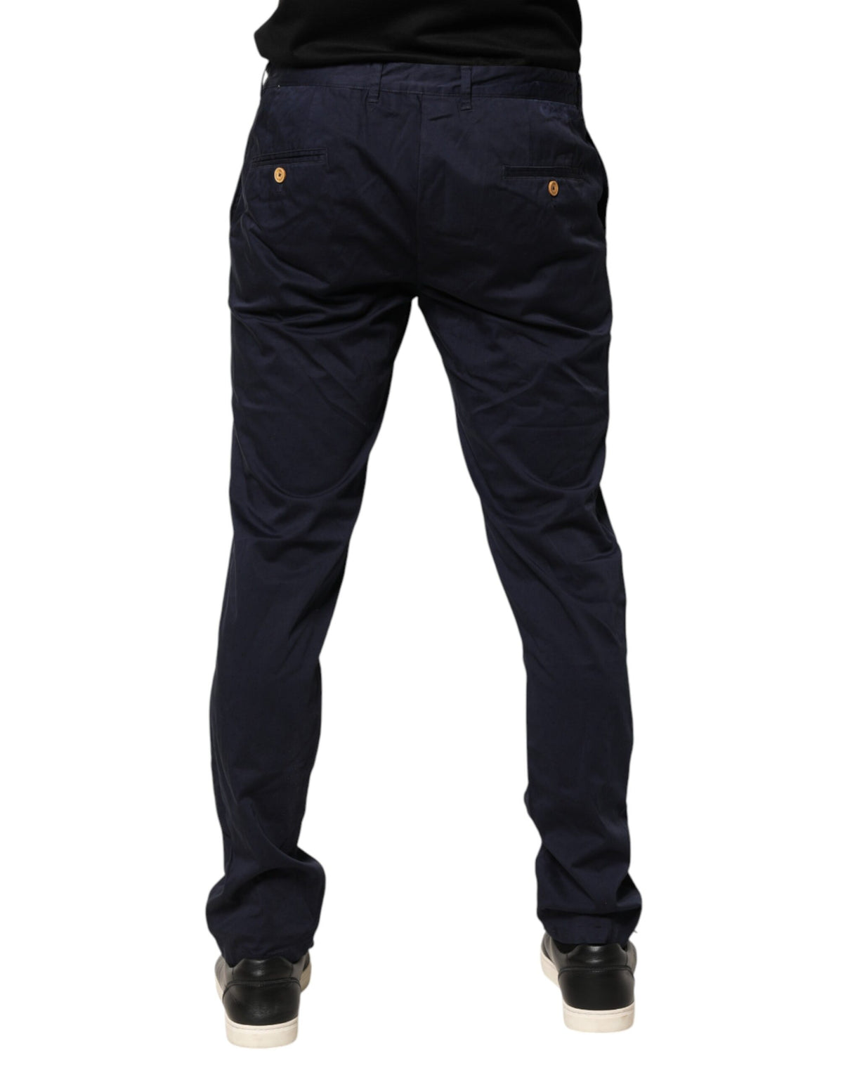 Domenico Tagliente Pantalon Chino Skinny Bleu Marine pour Homme