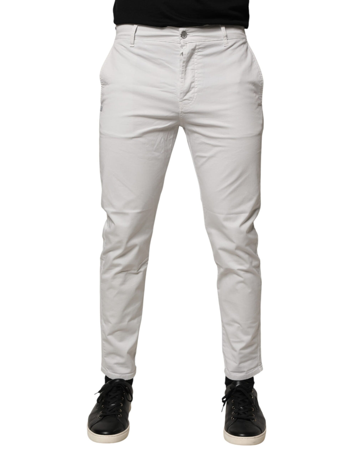 Daniele Alessandrini Jeans Skinny Blanc en Coton pour Homme