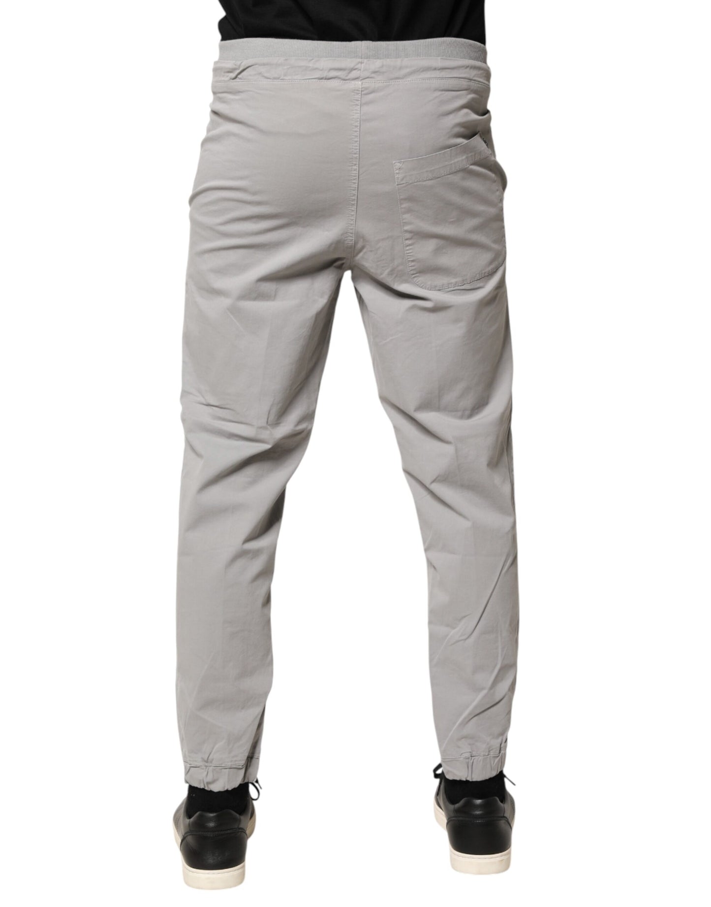 Pantalon de jogging skinny taille mi-haute en coton gris clair Dondup pour homme