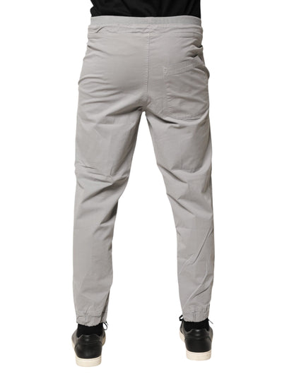 Pantalon de jogging skinny taille mi-haute en coton gris clair Dondup pour homme