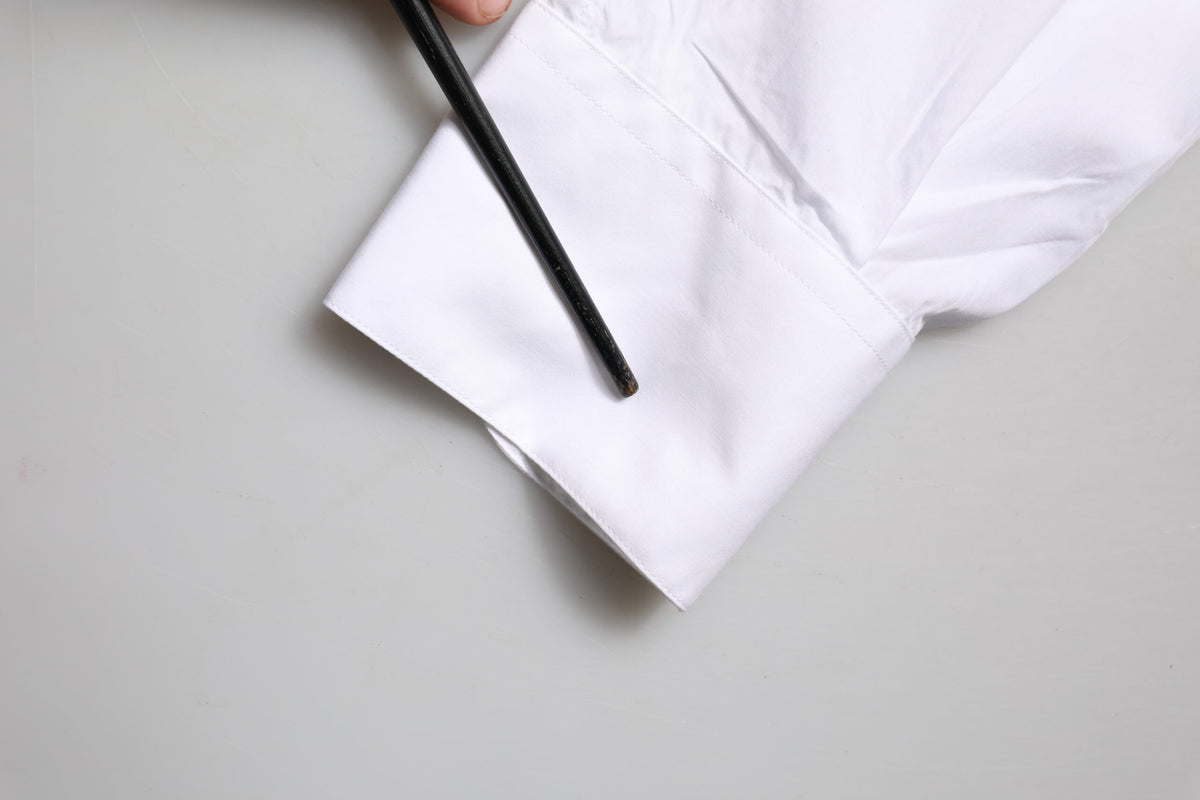 Chemise habillée Dolce &amp; Gabbana blanche et dorée à manches longues
