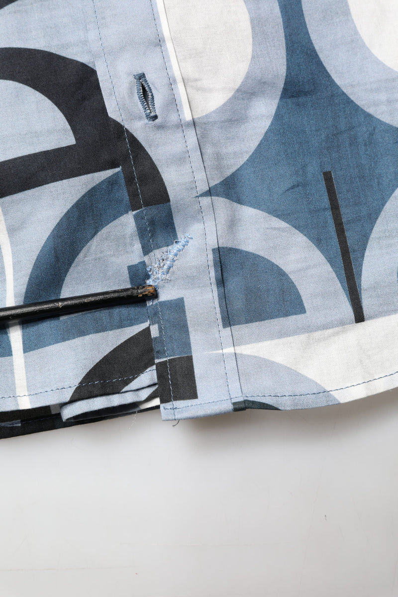 Chemise décontractée à manches longues Dolce &amp; Gabbana bleue MARTINI avec logo