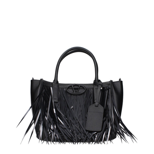 Valentino Garavani Sac à main en cuir noir - Élégance et polyvalence