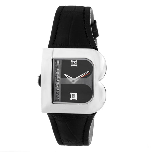 Montre de Luxe en Cuir Noir Laura Biagiotti - Élégance Assurée