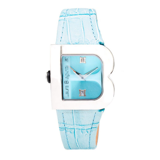 Montre de soirée en cuir bleu Laura Biagiotti