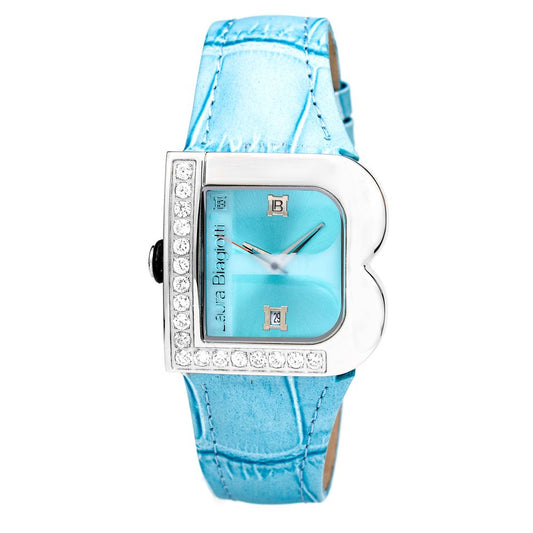 Montre de Luxe en Cuir Bleu Laura Biagiotti