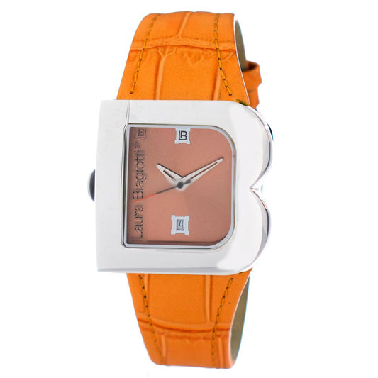 Montre Bracelet en Cuir Orange Laura Biagiotti
