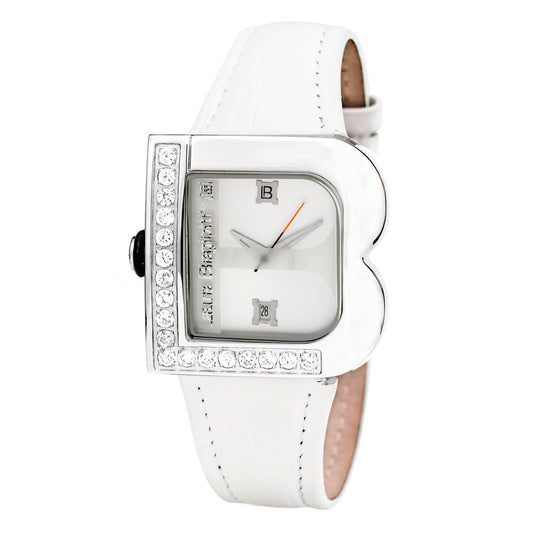 Montre de Luxe en Cuir Blanc Laura Biagiotti - Élégance et Précision