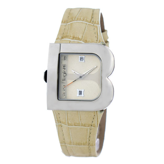 Montre de Luxe en Cuir Beige Laura Biagiotti - Élégance et Précision