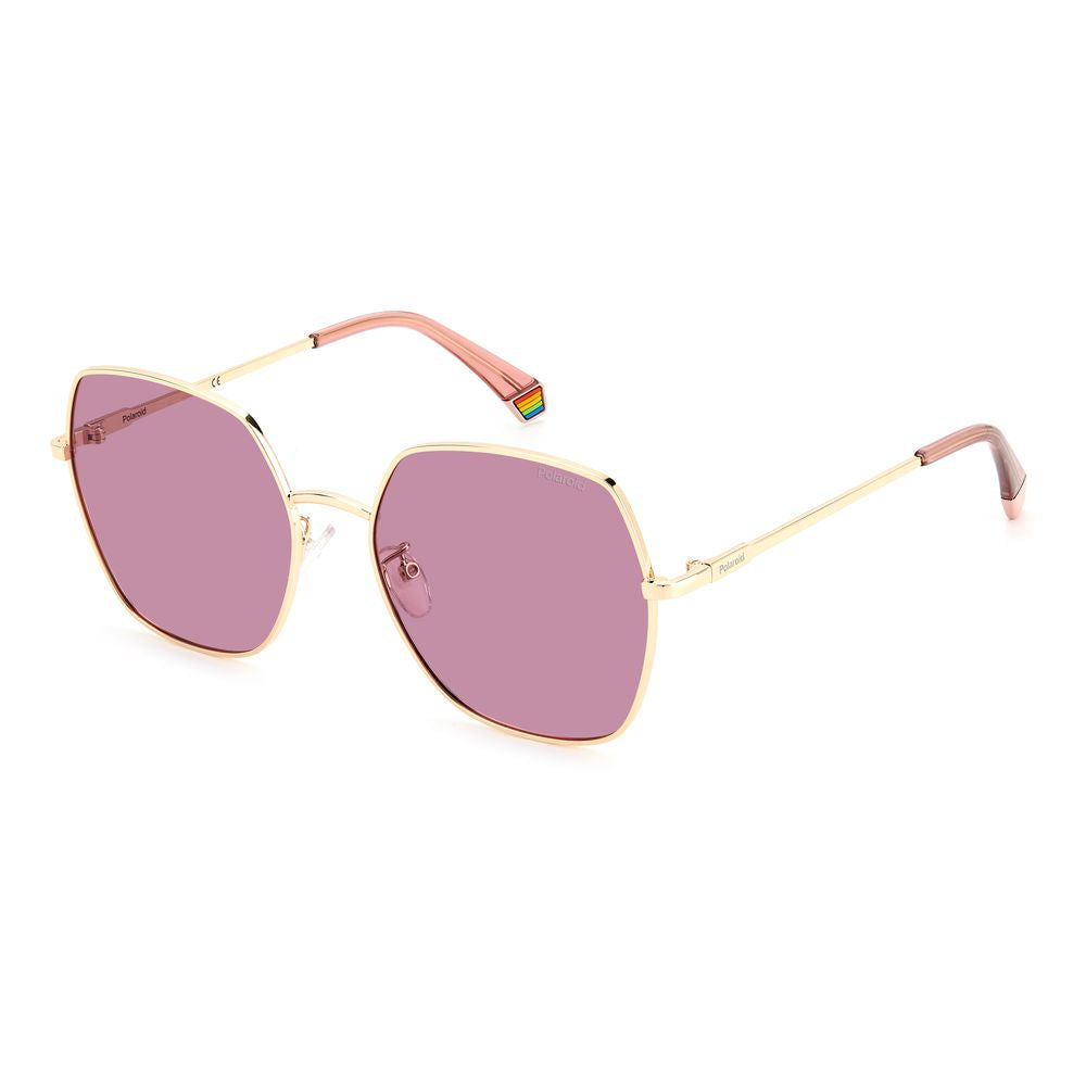 Polaroid Rose Gold Stainless Steel Sunglasses