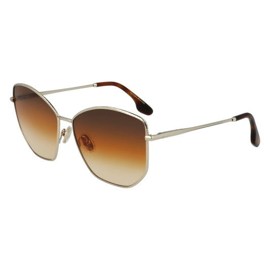 Victoria Beckham VB225S Gold Metal Sunglasses for Women