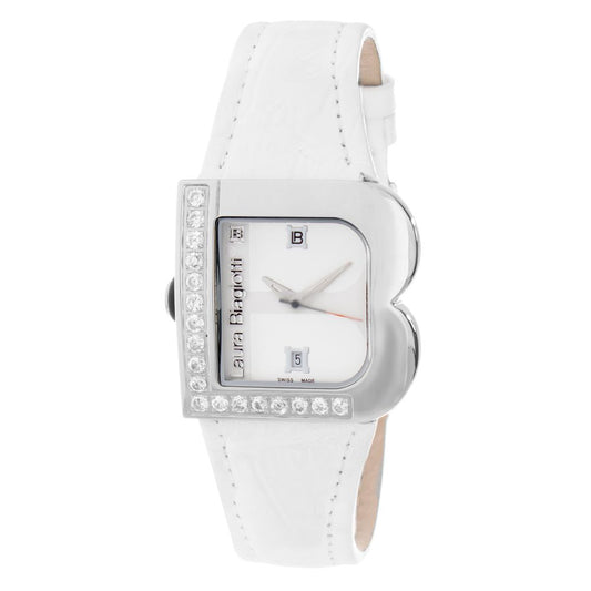 Montre de Luxe en Cuir Blanc pour Femmes - Laura Biagiotti