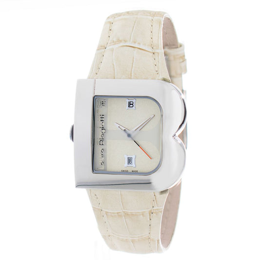 Montre de Luxe en Cuir Beige Laura Biagiotti - Élégance Intemporelle