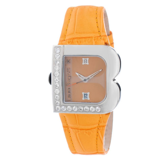 Montre de Luxe en Cuir Orange Laura Biagiotti - Élégante et Stylée