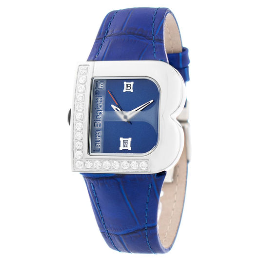 Laura Biagiotti Purple Leather Dress Watch - Elegant Timepiece