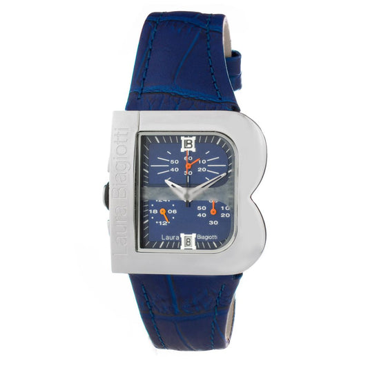 Laura Biagiotti Purple Leather Dress Watch - Elegant Timepiece for Women