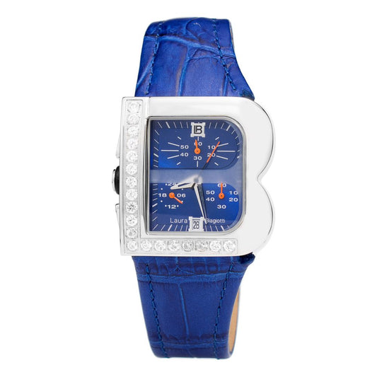 Laura Biagiotti Blue Leather Dress Watch - Elegant Timepiece